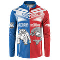 NRL Bulldogs and Dolphins Button Sweatshirt Sporty Style