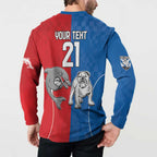 NRL Bulldogs and Dolphins Button Sweatshirt Sporty Style