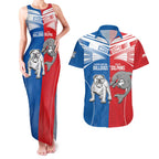 NRL Bulldogs and Dolphins Couples Matching Tank Maxi Dress and Hawaiian Shirt Sporty Style