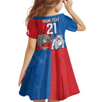 NRL Bulldogs and Dolphins Family Matching Off Shoulder Short Dress and Hawaiian Shirt Sporty Style
