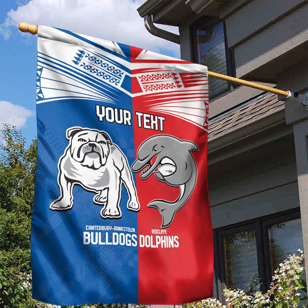 NRL Bulldogs and Dolphins Garden Flag Sporty Style