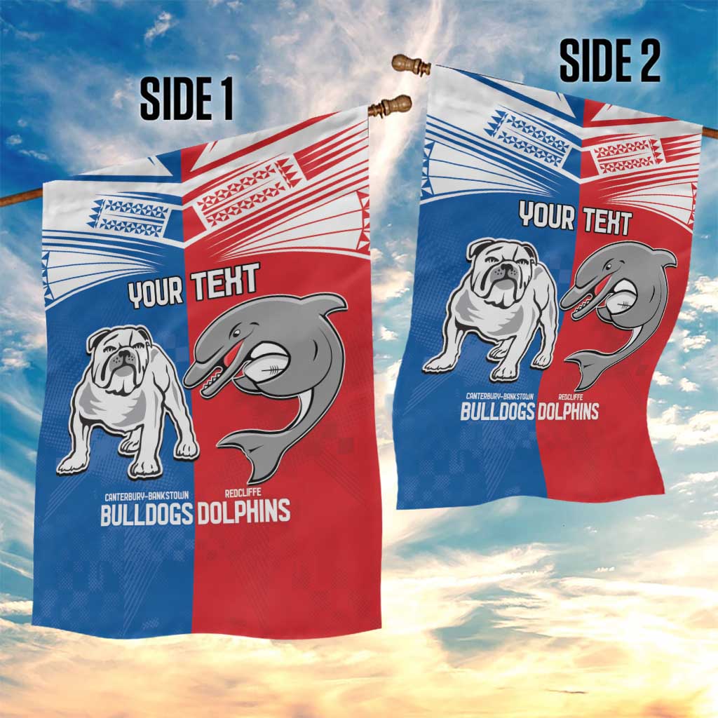 NRL Bulldogs and Dolphins Garden Flag Sporty Style