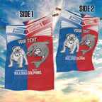 NRL Bulldogs and Dolphins Garden Flag Sporty Style