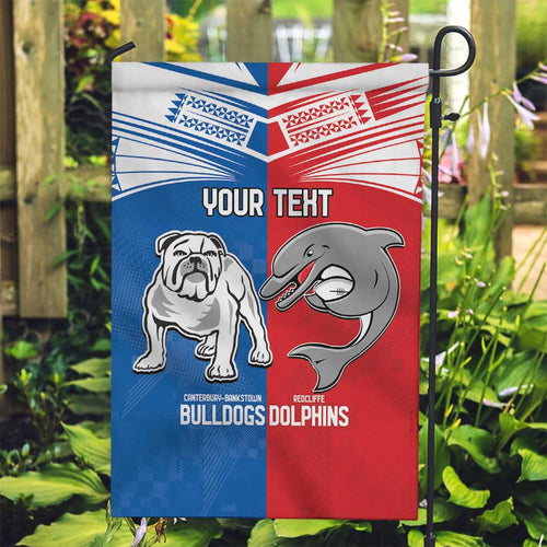 NRL Bulldogs and Dolphins Garden Flag Sporty Style