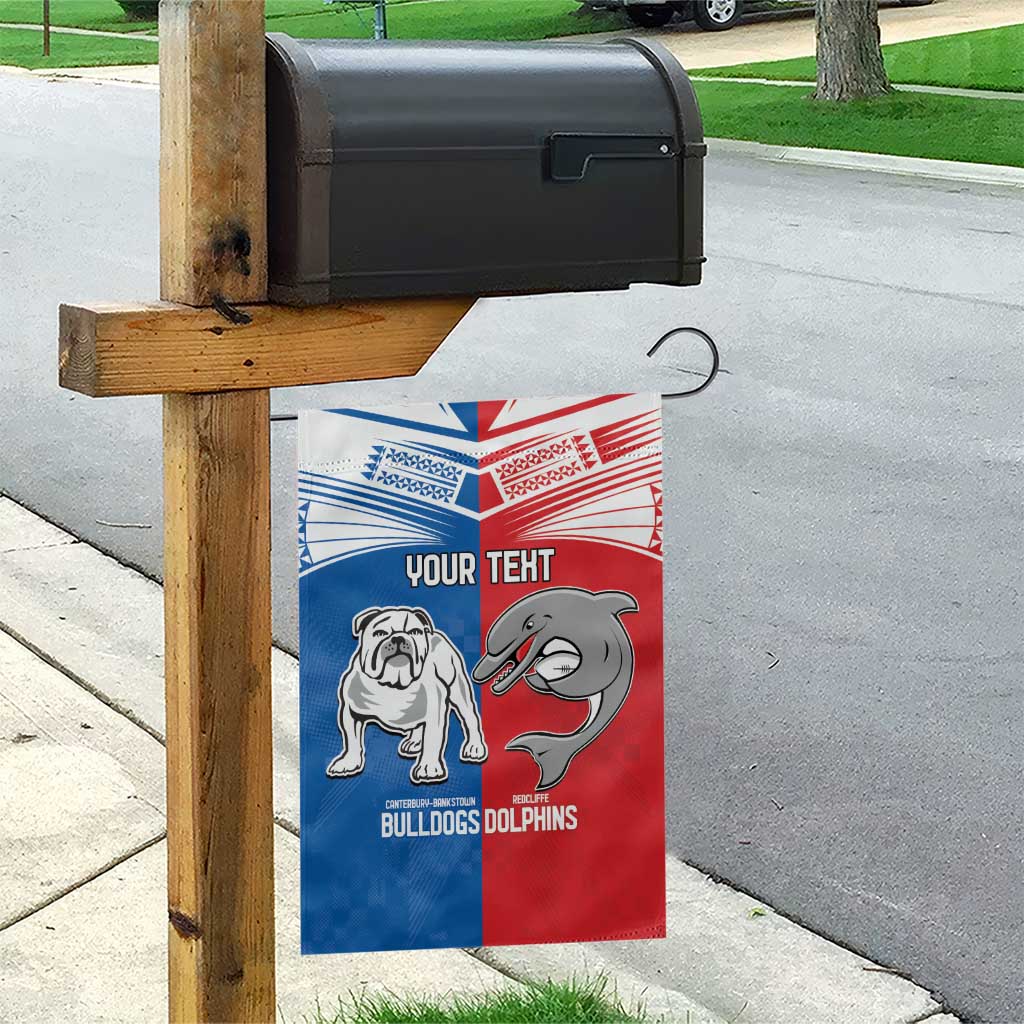 NRL Bulldogs and Dolphins Garden Flag Sporty Style
