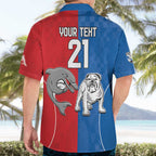 NRL Bulldogs and Dolphins Hawaiian Shirt Sporty Style