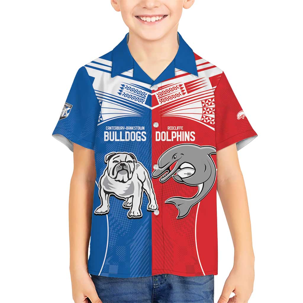 NRL Bulldogs and Dolphins Hawaiian Shirt Sporty Style