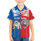 NRL Bulldogs and Dolphins Kid Hawaiian Shirt Sporty Style