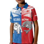 NRL Bulldogs and Dolphins Kid Polo Shirt Sporty Style