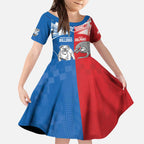 NRL Bulldogs and Dolphins Kid Short Sleeve Dress Sporty Style