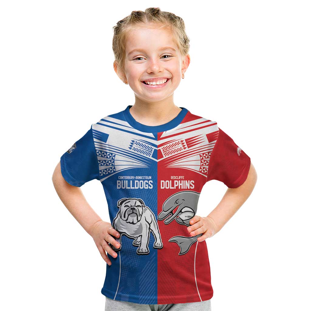 NRL Bulldogs and Dolphins Kid T Shirt Sporty Style