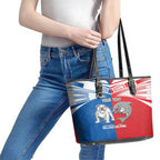 NRL Bulldogs and Dolphins Leather Tote Bag Sporty Style