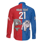 NRL Bulldogs and Dolphins Long Sleeve Button Shirt Sporty Style