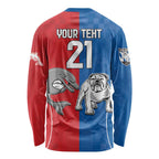 NRL Bulldogs and Dolphins Long Sleeve Shirt Sporty Style