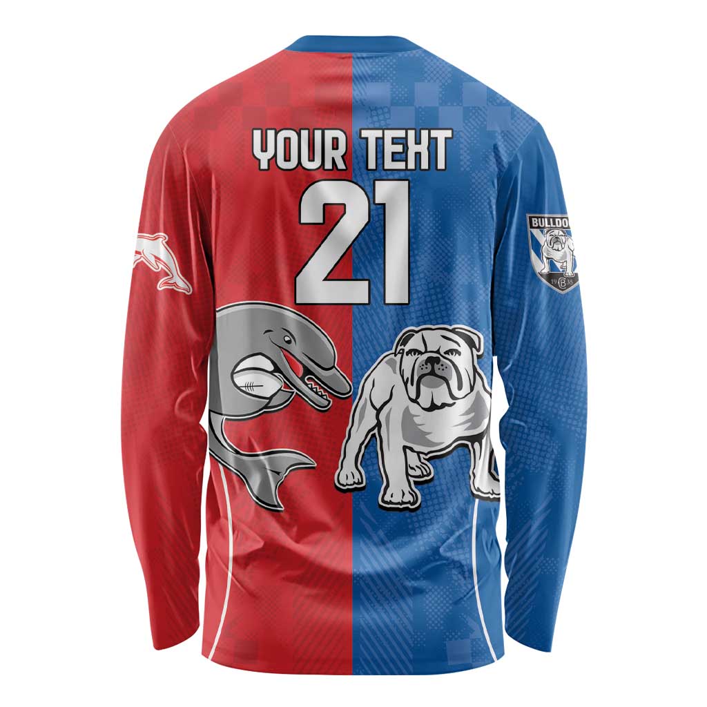 NRL Bulldogs and Dolphins Long Sleeve Shirt Sporty Style