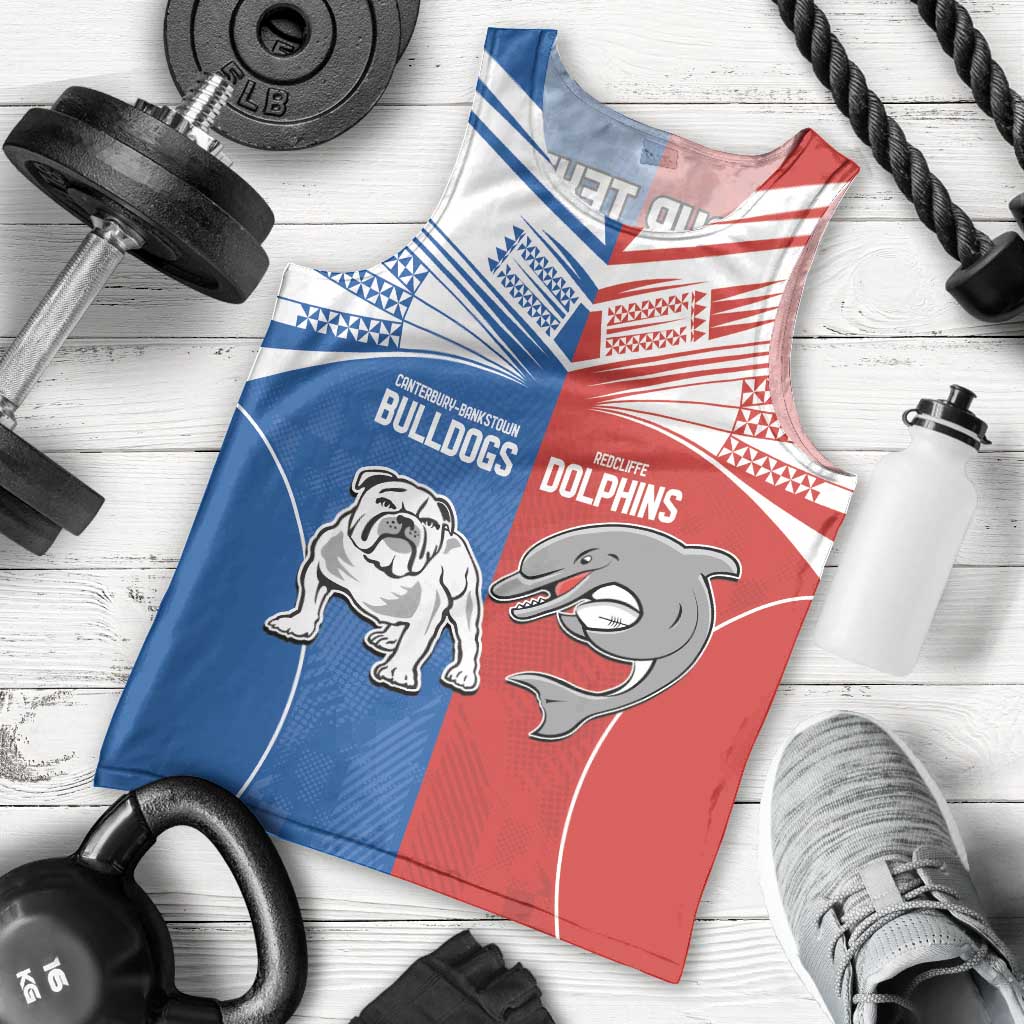 NRL Bulldogs and Dolphins Men Tank Top Sporty Style