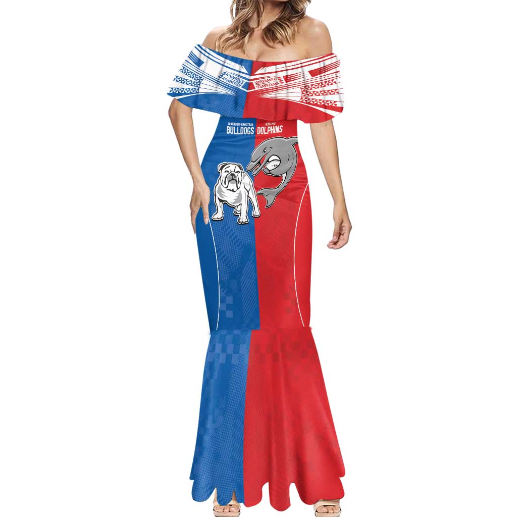 NRL Bulldogs and Dolphins Mermaid Dress Sporty Style