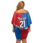 NRL Bulldogs and Dolphins Off Shoulder Short Dress Sporty Style