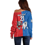 NRL Bulldogs and Dolphins Off Shoulder Sweater Sporty Style