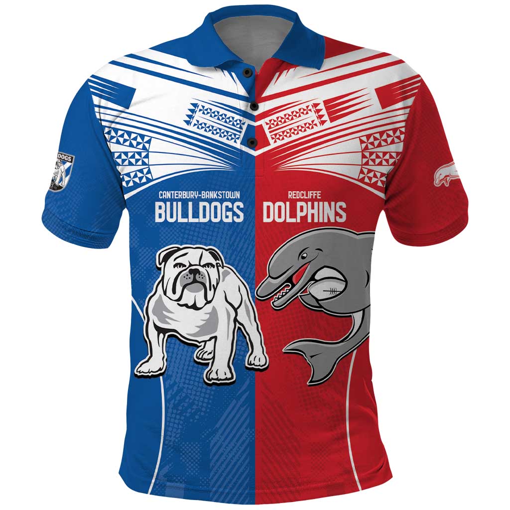 NRL Bulldogs and Dolphins Polo Shirt Sporty Style