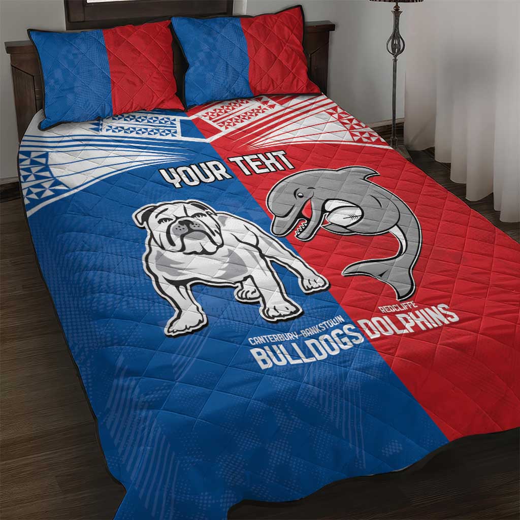 NRL Bulldogs and Dolphins Quilt Bed Set Sporty Style