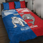 NRL Bulldogs and Dolphins Quilt Bed Set Sporty Style