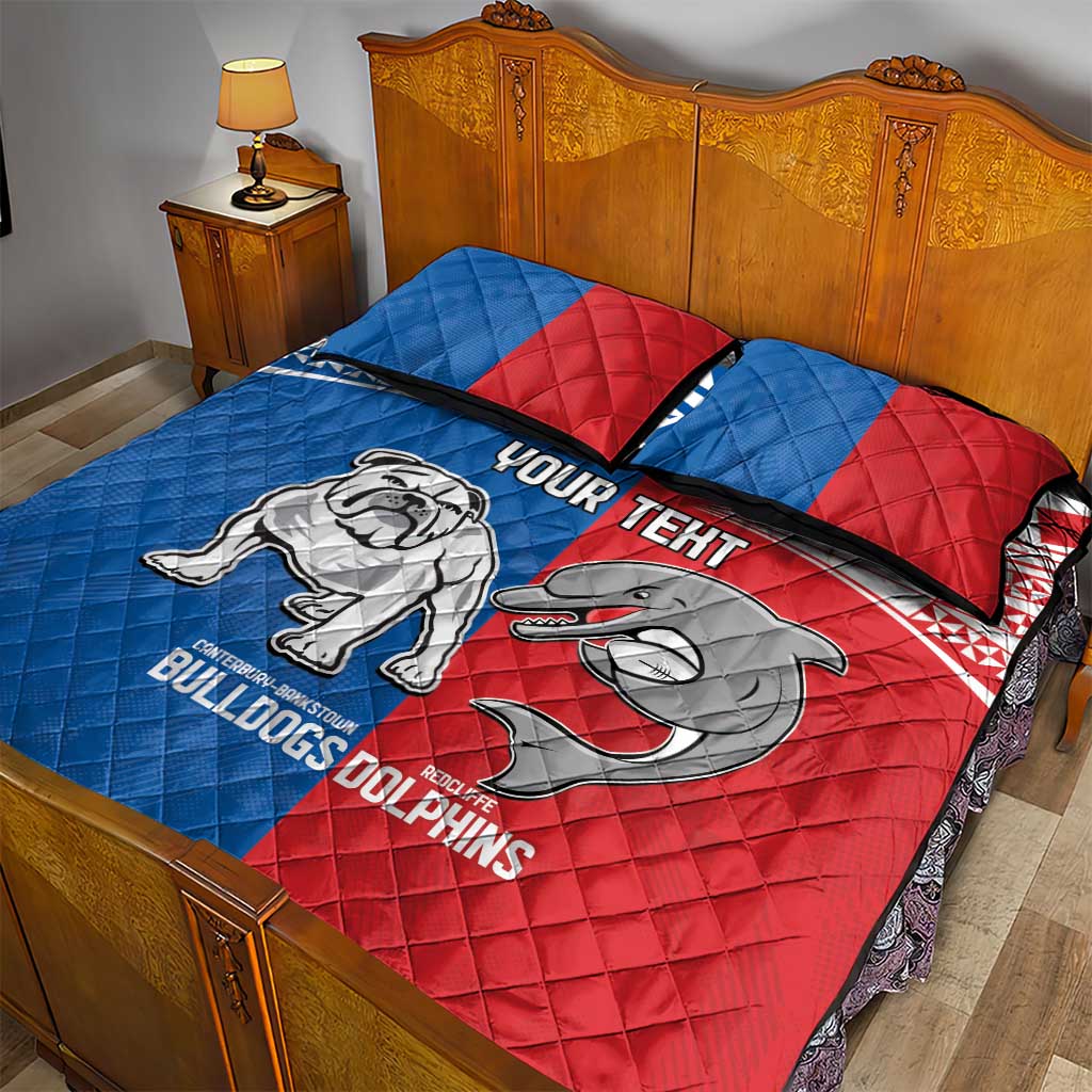 NRL Bulldogs and Dolphins Quilt Bed Set Sporty Style