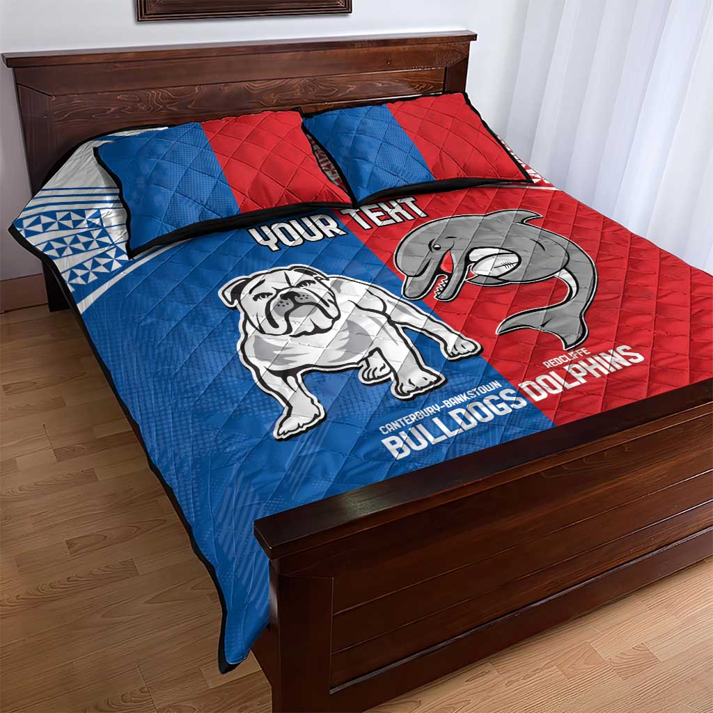 NRL Bulldogs and Dolphins Quilt Bed Set Sporty Style