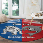 NRL Bulldogs and Dolphins Round Carpet Sporty Style