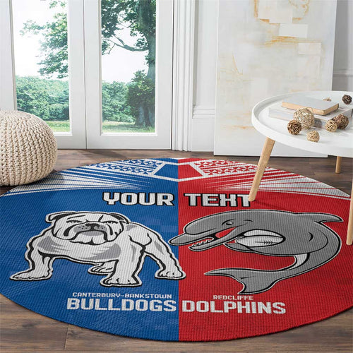 NRL Bulldogs and Dolphins Round Carpet Sporty Style