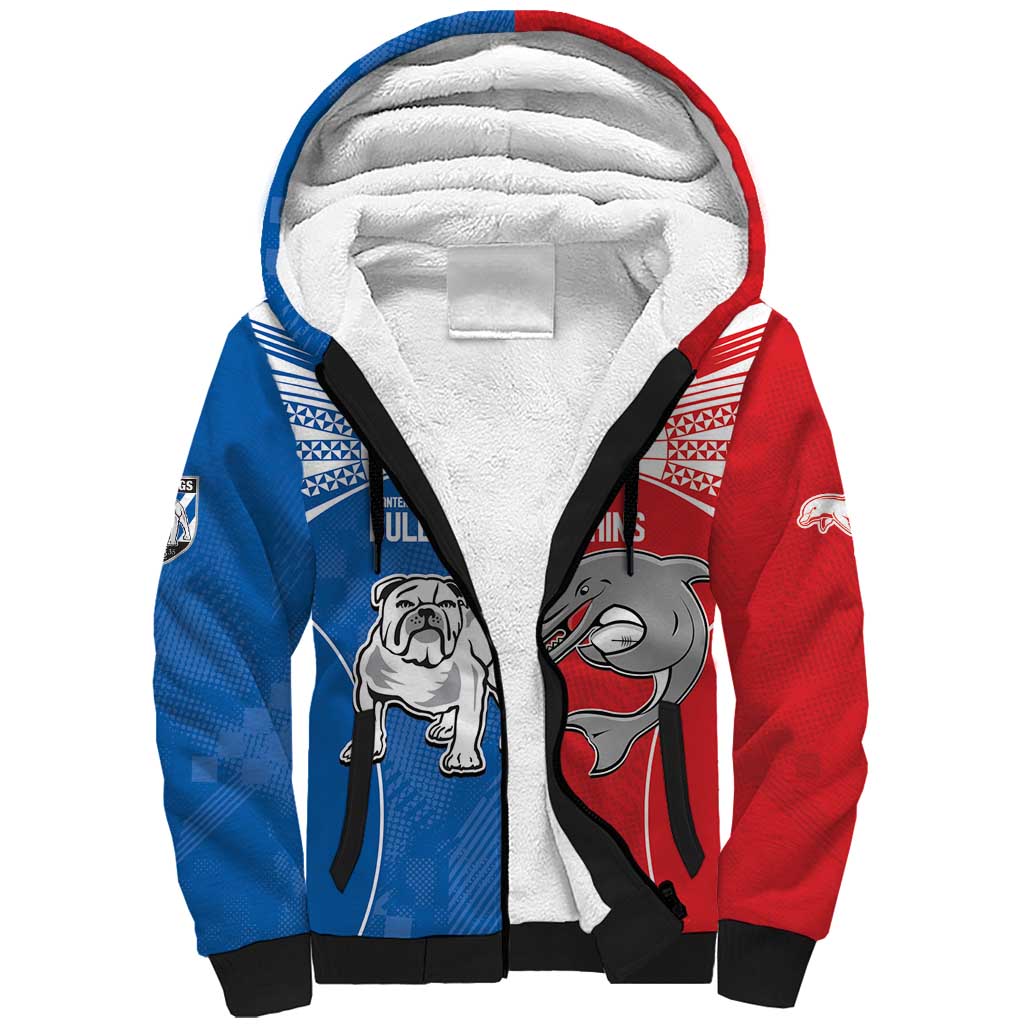NRL Bulldogs and Dolphins Sherpa Hoodie Sporty Style