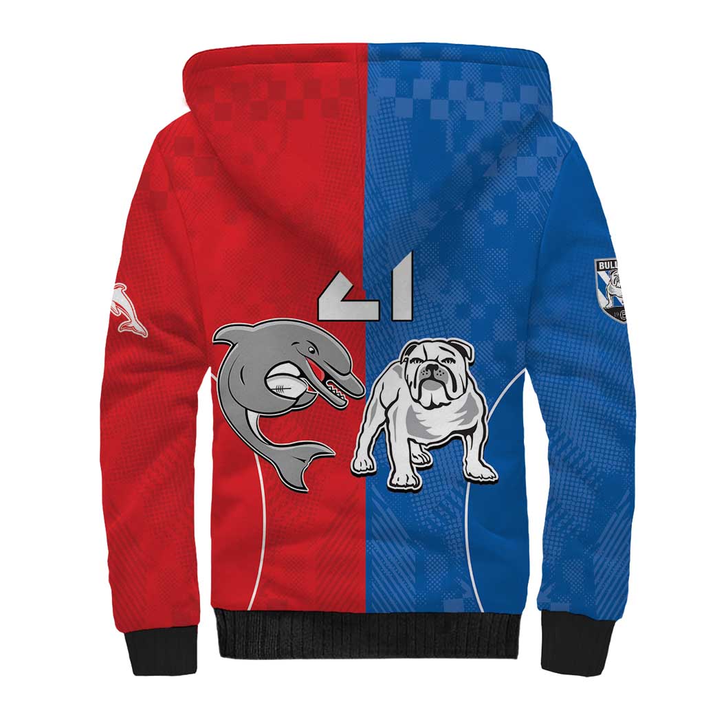 NRL Bulldogs and Dolphins Sherpa Hoodie Sporty Style