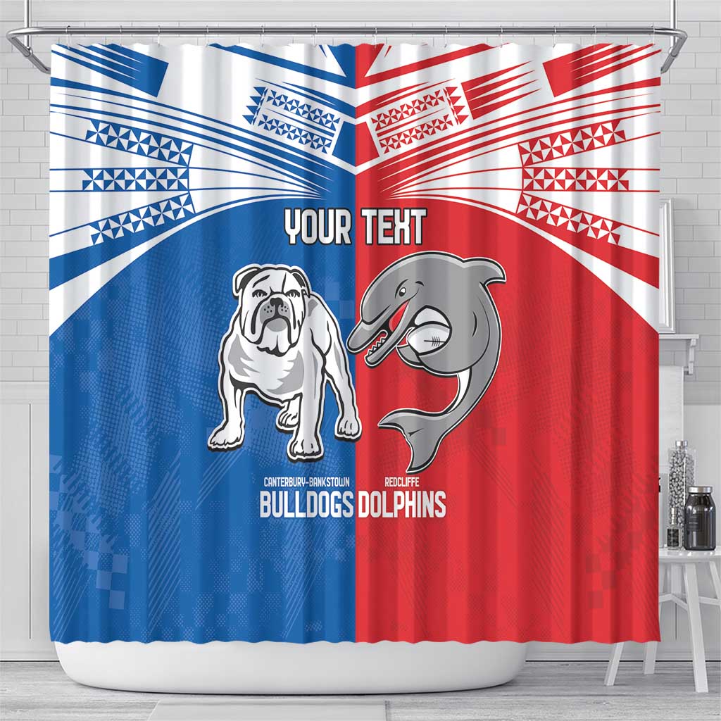 NRL Bulldogs and Dolphins Shower Curtain Sporty Style