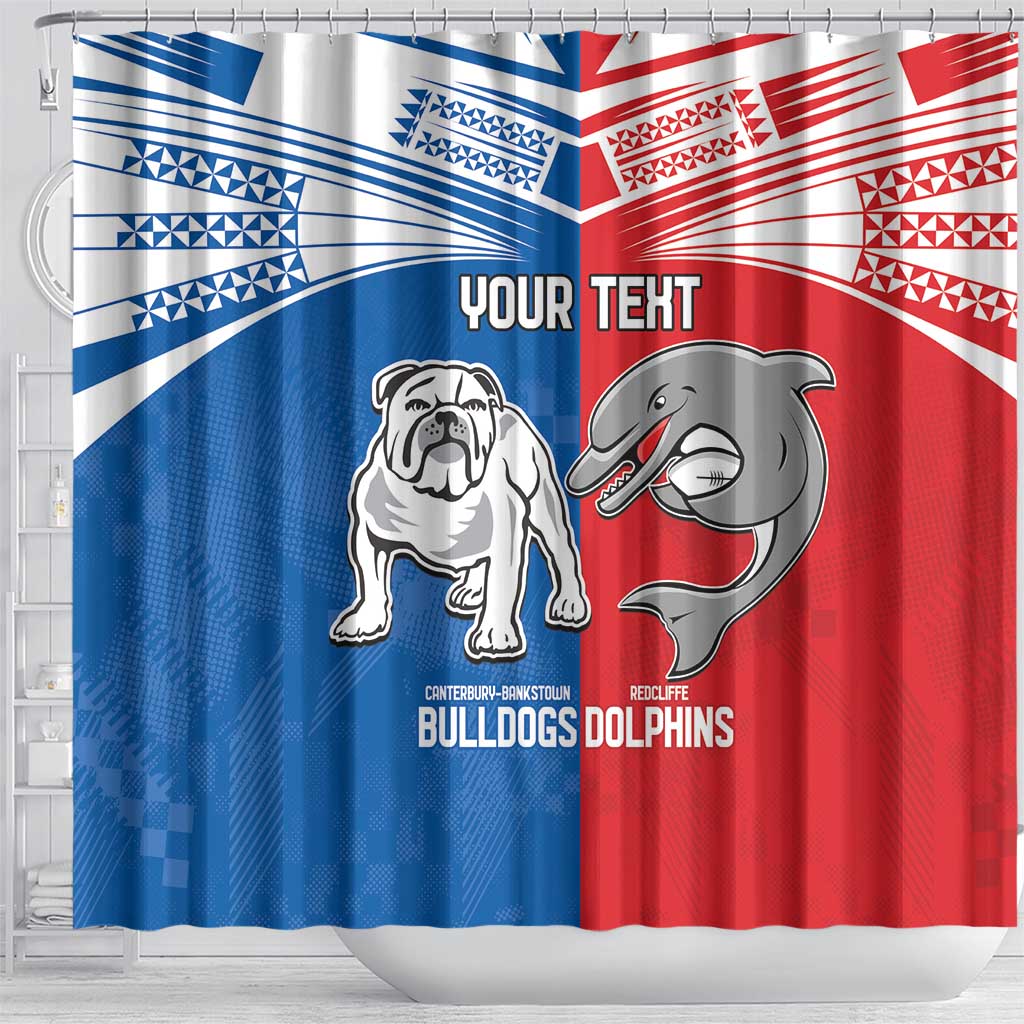 NRL Bulldogs and Dolphins Shower Curtain Sporty Style