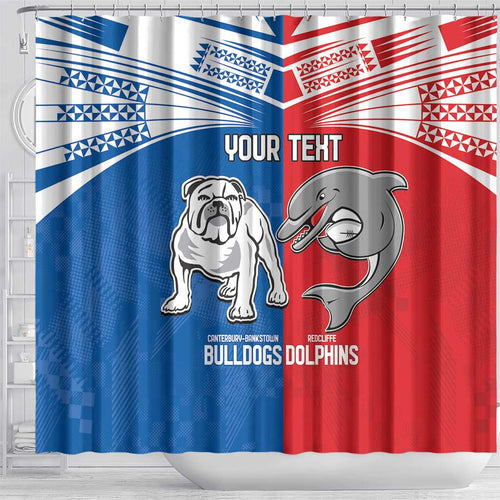 NRL Bulldogs and Dolphins Shower Curtain Sporty Style