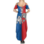 NRL Bulldogs and Dolphins Summer Maxi Dress Sporty Style