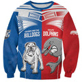 NRL Bulldogs and Dolphins Sweatshirt Sporty Style