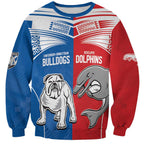 NRL Bulldogs and Dolphins Sweatshirt Sporty Style