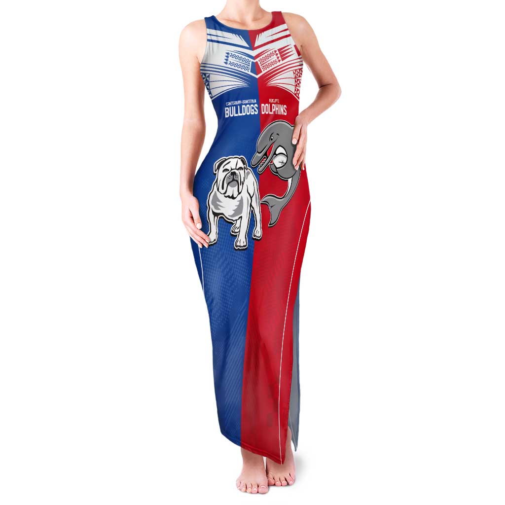 NRL Bulldogs and Dolphins Tank Maxi Dress Sporty Style