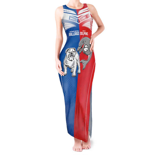 NRL Bulldogs and Dolphins Tank Maxi Dress Sporty Style