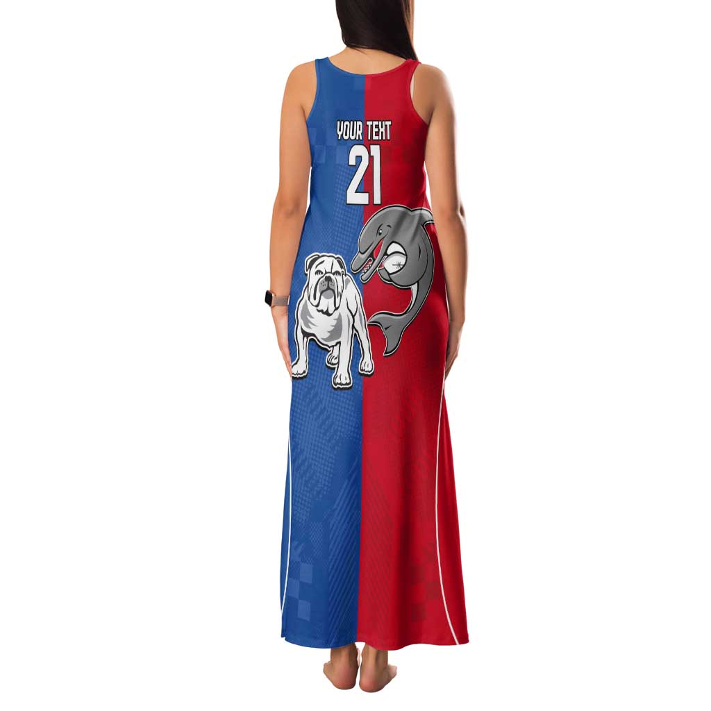 NRL Bulldogs and Dolphins Tank Maxi Dress Sporty Style