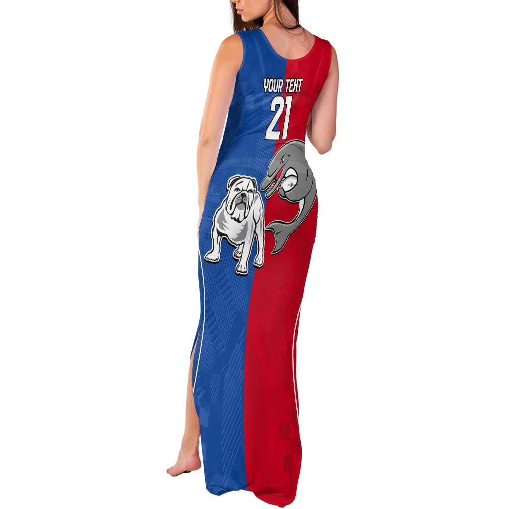 NRL Bulldogs and Dolphins Tank Maxi Dress Sporty Style