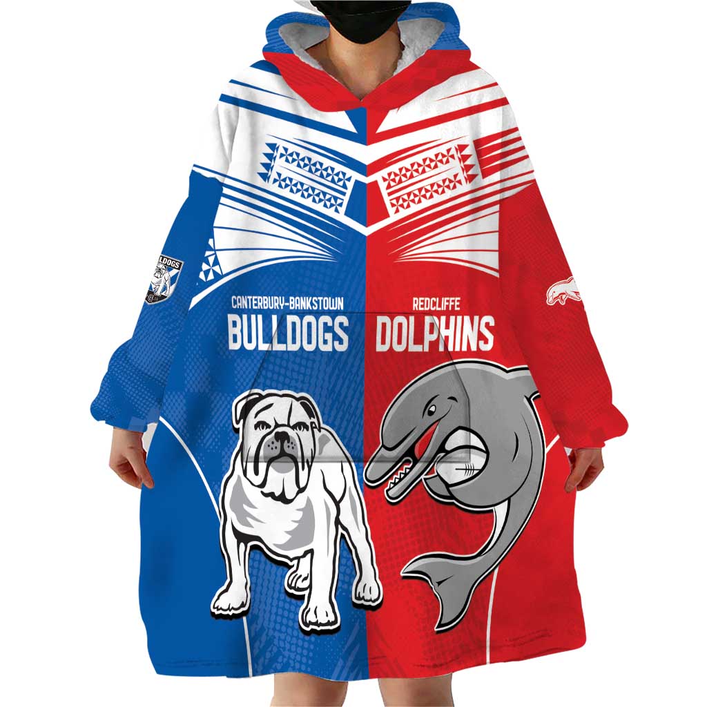 NRL Bulldogs and Dolphins Wearable Blanket Hoodie Sporty Style