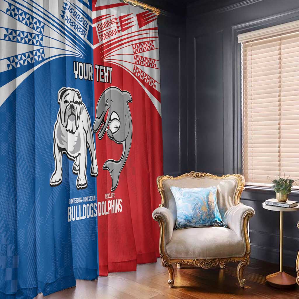 NRL Bulldogs and Dolphins Window Curtain Sporty Style