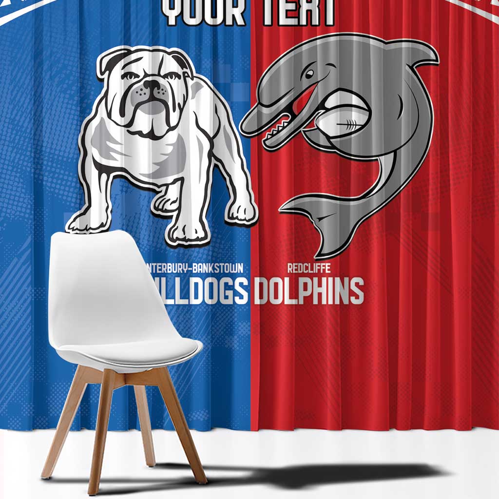 NRL Bulldogs and Dolphins Window Curtain Sporty Style