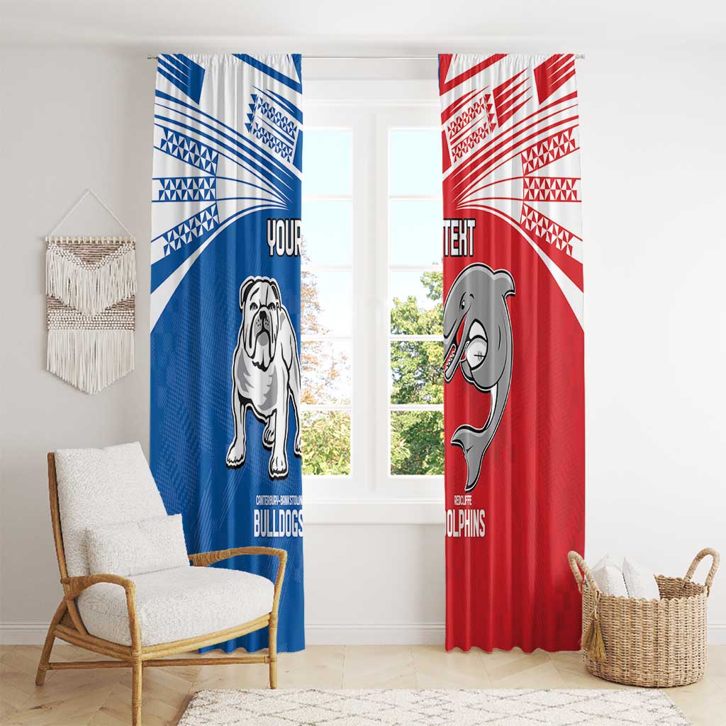 NRL Bulldogs and Dolphins Window Curtain Sporty Style