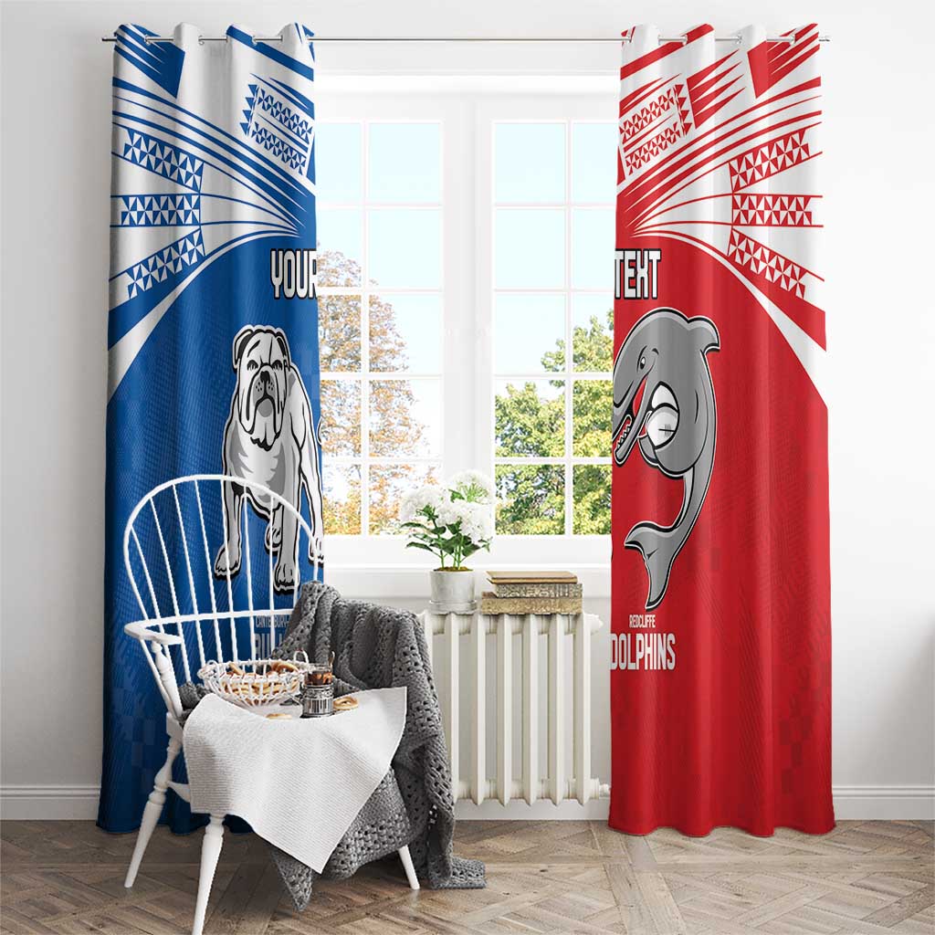 NRL Bulldogs and Dolphins Window Curtain Sporty Style