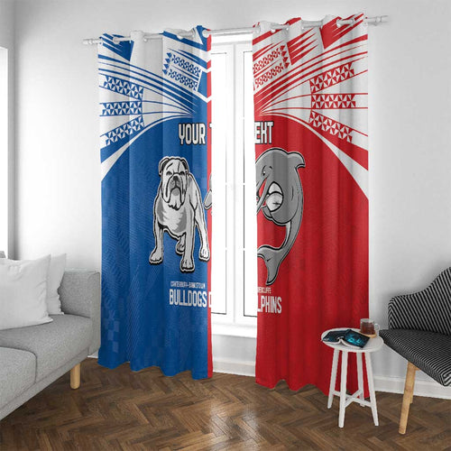 NRL Bulldogs and Dolphins Window Curtain Sporty Style