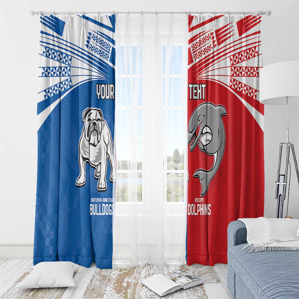 NRL Bulldogs and Dolphins Window Curtain Sporty Style