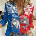 NRL Bulldogs and Dolphins Women Casual Shirt Sporty Style